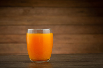 A glass of orange juice