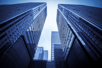 Architectural landscape of commercial building in central town