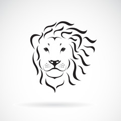 Vector of lion head design on a white background. Wild Animals. Easy editable layered vector illustration.