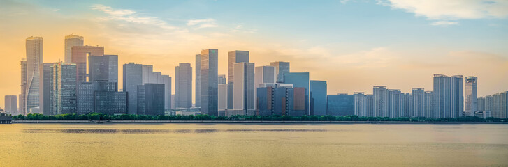 Fototapeta premium Skyline of urban architectural landscape in Hangzhou