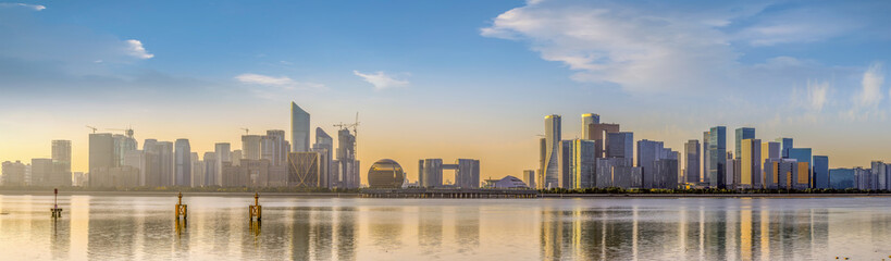 Obraz premium Skyline of urban architectural landscape in Hangzhou