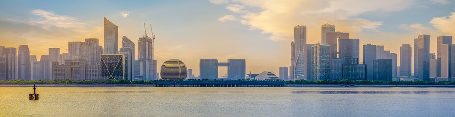 Obraz premium Skyline of urban architectural landscape in Hangzhou