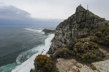 Fototapeta na wymiar Cliffs by the Cape of Good Hope near Cape Town, South Africa
