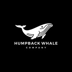 humpback whale logo icon vector illustration