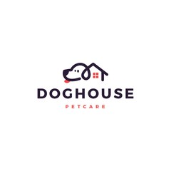 dog house home logo vector icon