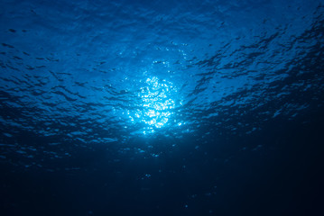 Fototapeta na wymiar Sea Surface from below