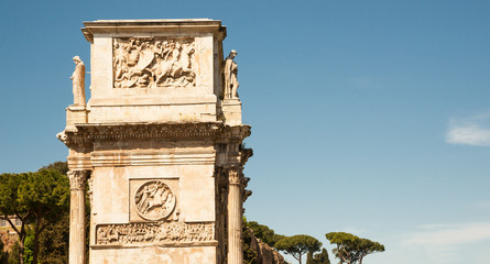 Fototapeta na wymiar Old Roman square tower structure