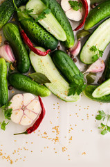 Traditional cucumber in marinade