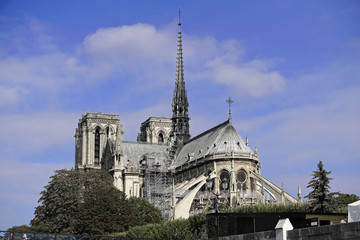 Fototapeta na wymiar Kathedrale Notre Dame an der Seine, Paris, Frankreich, Europa