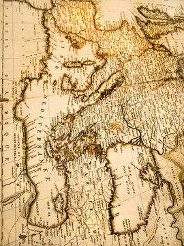 古地図　中東とヨーロッパ
