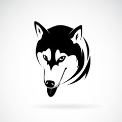 Vector of siberian husky dog head design on white background. Pet. Animal. Easy editable layered vector illustration. © yod67