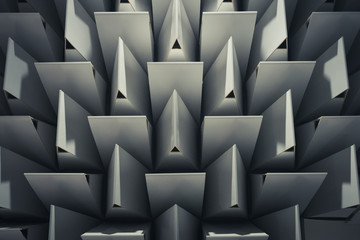 Background room noise reduction white foam, LED lighting and music room.Photo with the light side...