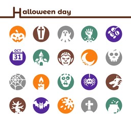 halloween icon set