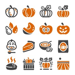 pumpkin icon set