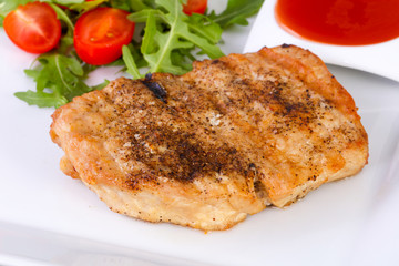 Grilled pork with sauce
