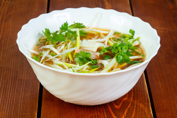 Cold Vietnam chicken soup