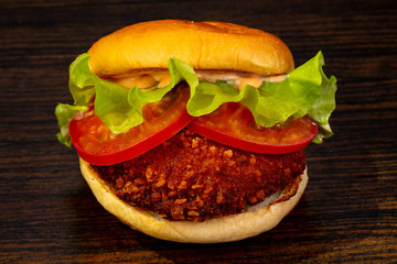 Tasty hot burger