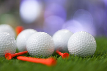 Golf ball on grass
