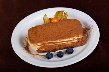 Sweet tiramisu cake