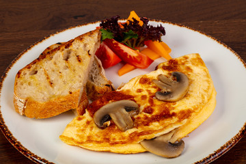 Omelet with mushrooms