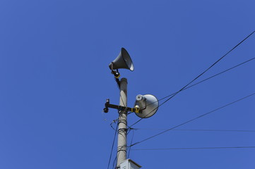 The power supply facilities of contour in the evening