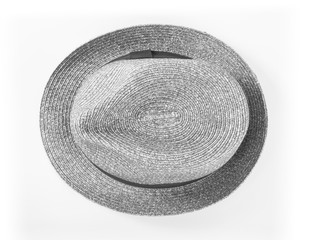 Gray striped hat