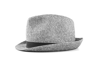 Gray striped hat