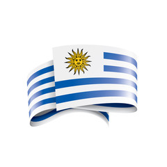 Uruguay flag, vector illustration on a white background.