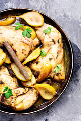 Chicken stewed in pear