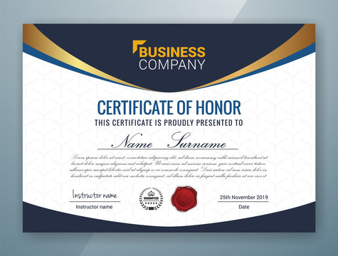 Multipurpose Professional Certificate Template Design