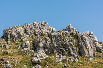 A Beautiful Cliff Formation in the Carpathian Mountains