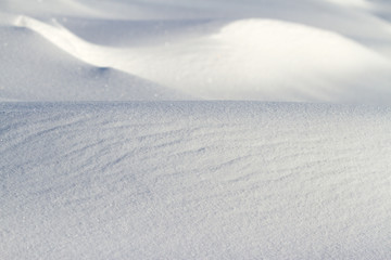 Shadows on the snow. Snow texture