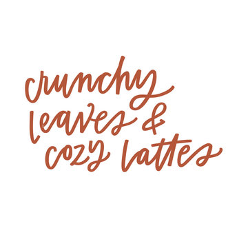 Fototapeta Crunchy leaves and cozy lattes