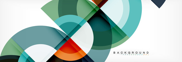 Vector circular geometric abstract background