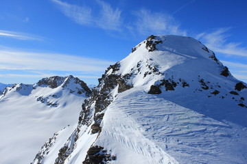Obraz premium ski de randonnée dans le Grand Paradis