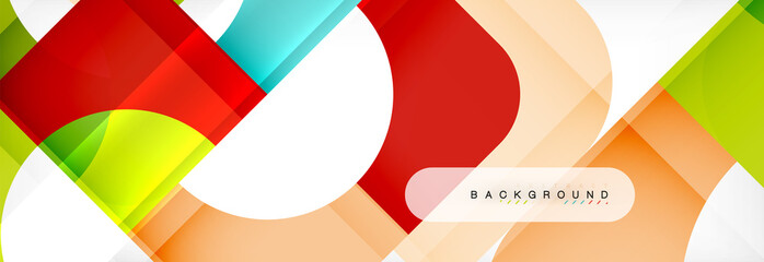 Color square shapes, geometric modern abstract background