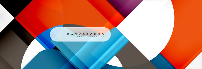 Color square shapes, geometric modern abstract background