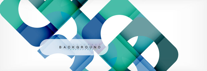 Colorful squares composition abstract banner. Illustration for business brochure or flyer, presentation and web design layout