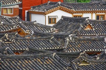 Seoul, South Korea - the South Korea capital is a stunning mix of millenary history and modernity. Here in particular the Bukchon Hanok Village, a Korean traditional village