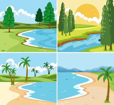 A set of beautiful landscape