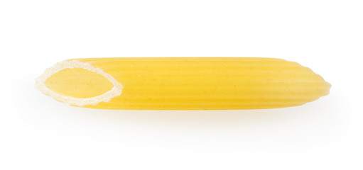 Penne pasta isolated on white background with clipping path