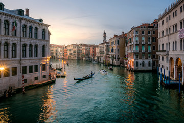 Gondola in the Grand Canal in Venice, Italy