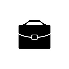 Briefcase, Diplomat. Flat Vector Icon illustration. Simple black symbol on white background. Briefcase, Diplomat sign design template for web and mobile UI element