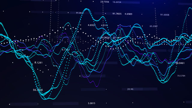 Stock market graph investment graph concept 3d rendering.