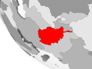 Map of Afghanistan in red