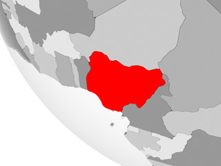 Fototapeta premium Map of Nigeria in red