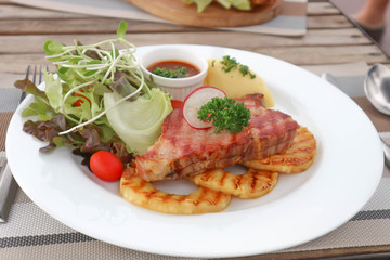 pork steak or pork chop