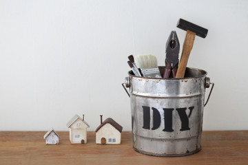 ステンシル　DIY風景