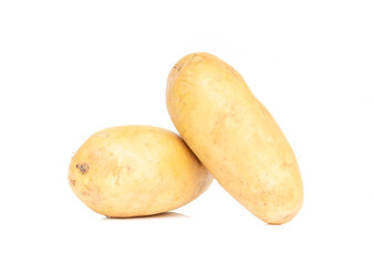 potatoes isolated on white background