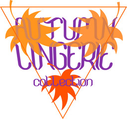 autumn leaves women's underwear minimalism creative logo